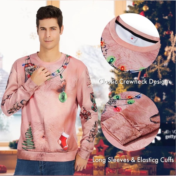 Unisex Festive 3D Print Novelty Christmas Sweater Ugly Christmas Sweatshirt XXL - Picture 5 of 12